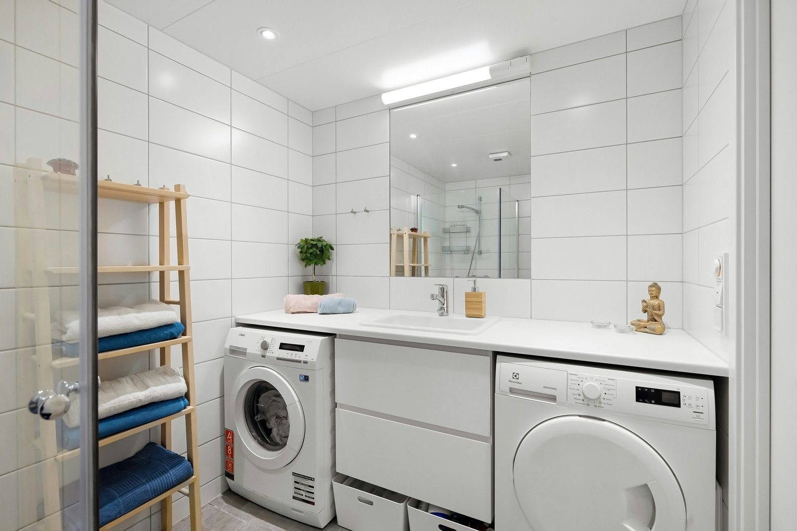 Waschmaschine im Waschraum